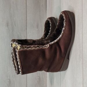 Snowland Womens 72817 Leather Boots shoes sz 10